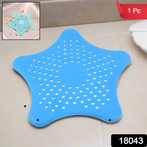 Star Shape Suction Cup Kitchen Bathroom Sink Drain Strainer Hair Catcher, Drain