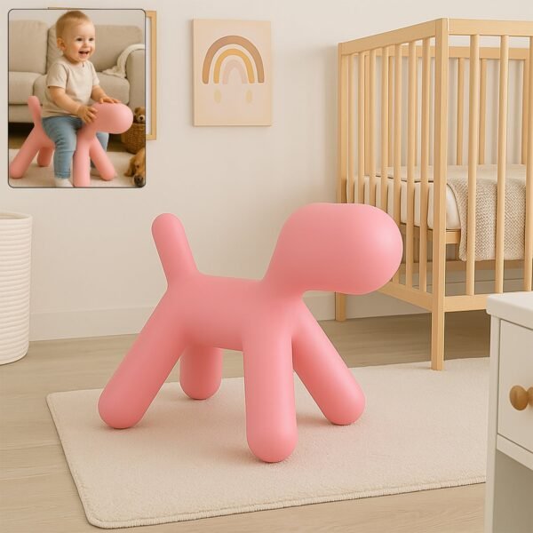 4315_animal_shape_chair_1pc.jpg Plastic Cute Animal Puppy Chair Dog Low Footstool for Bedroom Living