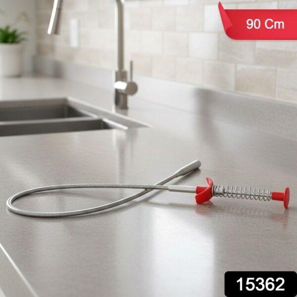 Flexible Spring Drain Cleaning Tool with Hand Grip (1 Pc / 90 Cm)