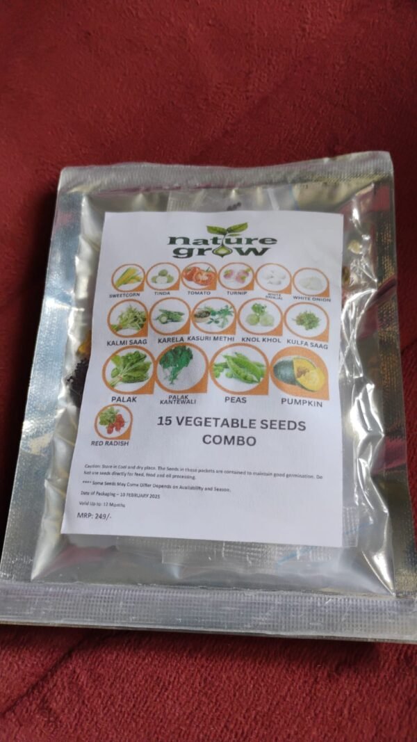 44f5b397-cb53-4d07-b7b7-8acb586f3f90.jpg 15 Varieties of Vegetable Seeds Combo (1 Pkt. / 15 Varieties)