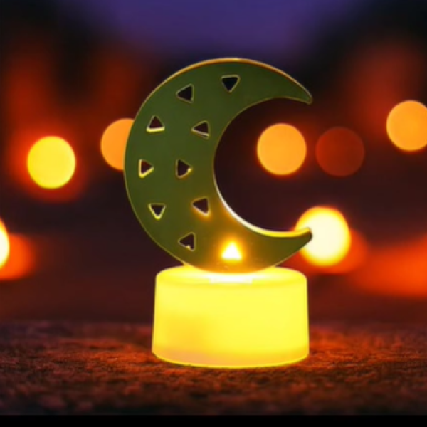 45.png Decorative Moon Shaped Flameless LED Candles (4 Pc)