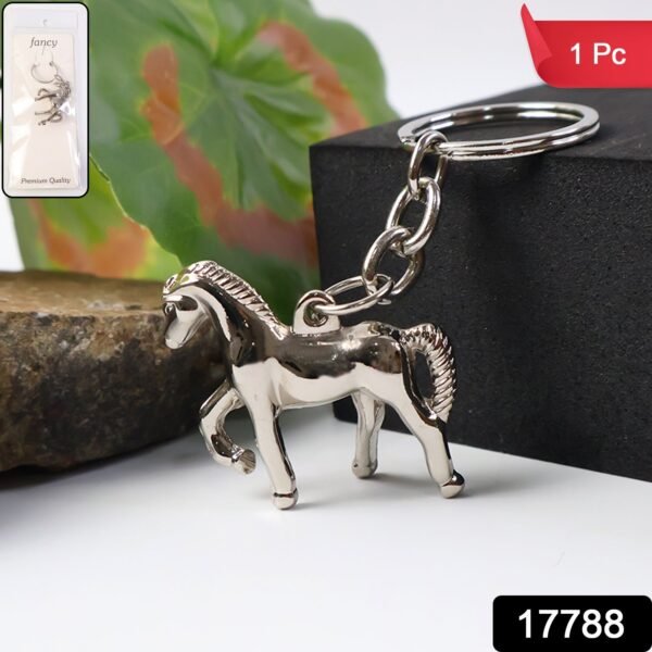 Premium Metallic Horse Shape Keychain (1 Pc)