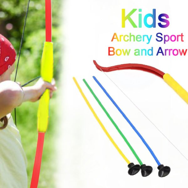 Kids Archery Sport Bow and Arrow Toy Set with Quiver to Hold Arrows