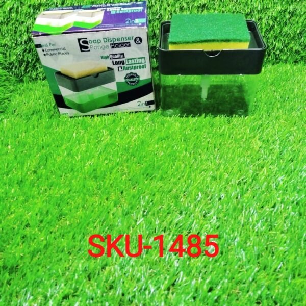 Liquid Soap Dispenser on Countertop with Sponge Holder For Pet