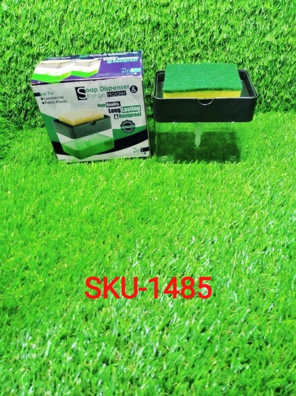 Liquid Soap Dispenser on Countertop with Sponge Holder For Pet