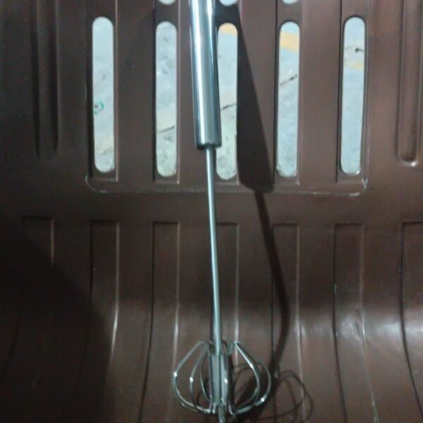 Medium Stainless Steel Egg Whisk, Hand Push Rotary Whisk Blender (1 Pc / 30 Cm)