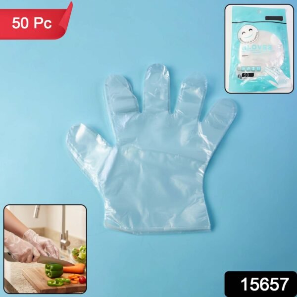 46215657-600Pc-DD_15657-Av-Sv.jpg Disposable Clear Gloves, 50 Pc Pack