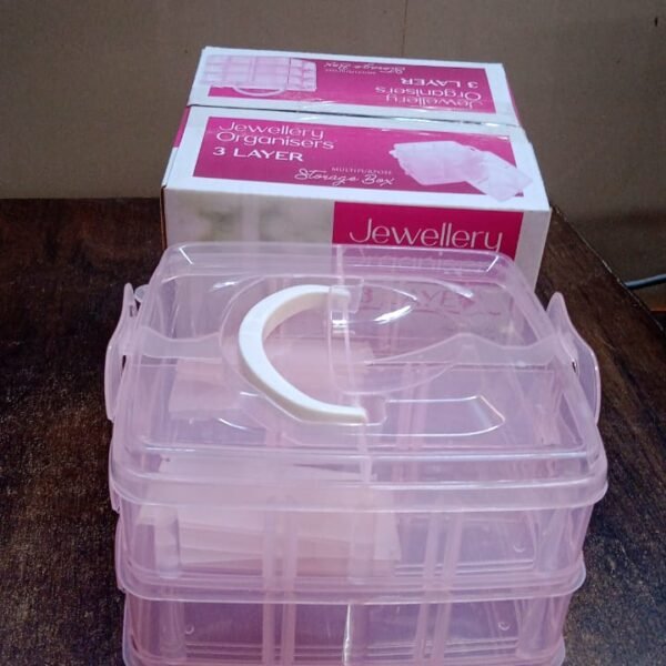 462a68ce-3951-4402-8897-fc5f08fbeb0e.jpg Versatile 18-Grid 3-Layer Transparent Plastic Organizer Box