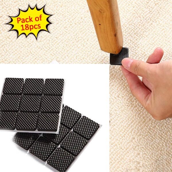 4646.jpg Self Adhesive Furniture Pads - Square (18 Pcs Set)