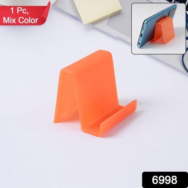 464_41cc33cf-7a77-45de-8aef-50e1a4146102.jpg Durable Plastic Mobile Phone Stand with Angled Support (1 Pc / Mix Color)