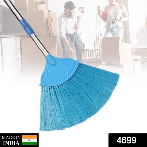 4699_1.jpg Broom with Long Stainless Steel Rod and Extendable Cobweb Cleaner Stick