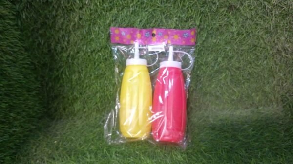 46fb96d9-8022-4538-94a2-2a9a8784ebb6.jpg Plastic Squeeze Bottle Ketchup Mustard Honey Sauce Dispenser Bottle ( 2 Pc Set )