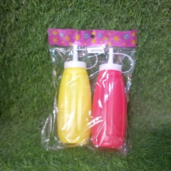 46fb96d9-8022-4538-94a2-2a9a8784ebb6.jpg Plastic Squeeze Bottle Ketchup Mustard Honey Sauce Dispenser Bottle ( 2 Pc Set )