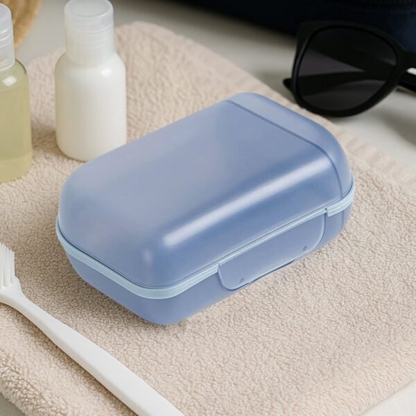 4715_travel_soap_case_with_lid.jpg Travel Soap Container, Soap Travel Case with Lid ,Sabudani (1 Pc)