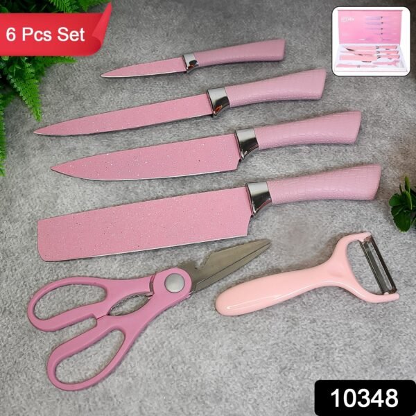 Stainless Steel Non Stick Ceramic Coating 6 Pcs Chef Kitchen Knife Set