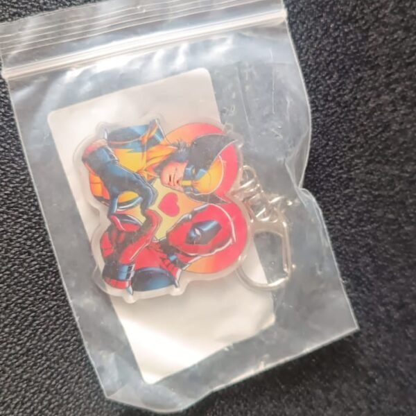 Stylish Acrylic Cartoon Character Keychain with Metal Clip (1 Pc)