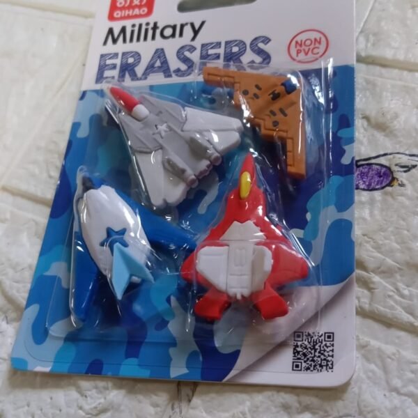 48056314-3352-4f7e-a574-a02fa28e26c8.jpg Fun Erasers for Kids: Gun & Plane Shapes (4-Pack, Gift Set)