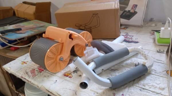 Automatic Rebound Ab Roller Wheel with Timer & Elbow Support for Fitness