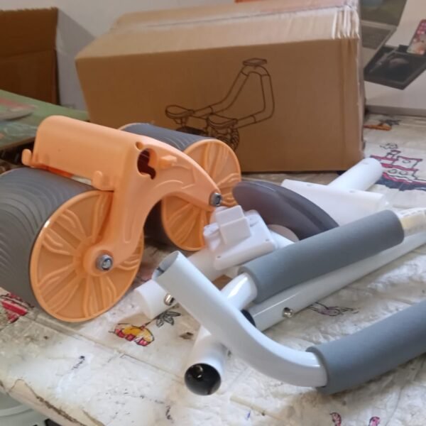 Automatic Rebound Ab Roller Wheel with Timer & Elbow Support for Fitness