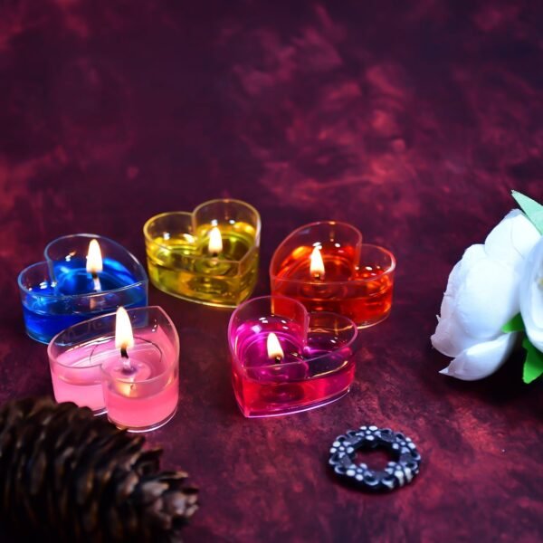 Heart Shape Wax Scented Candles, Diwali (Pack of 20 pcs)