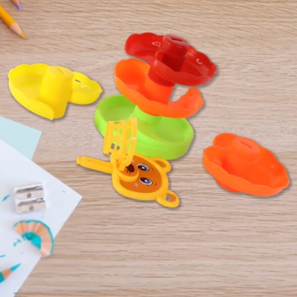 4_04fb72e7-5727-4f1a-9884-b8f7d437833a.jpg Colorful Bear Face Rolling Ball Drop Tower Toy Set