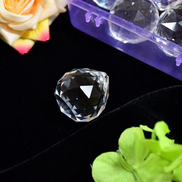 4_05e88131-2013-4622-be83-869d856acba1.jpg White Crystal Ball Hanging Crystal Ball for Home and Office or Car Decor.