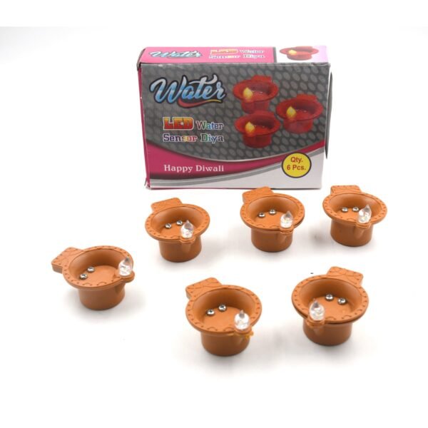 Water Sensor Diyas for Diwali Decoration | Diyas for Home Decoration| Diwali Decoration Items for Home Decor Diyas | Diwali LED Diyas Candle with Water Sensing Technology E-Diya, Diwali (6Pc Set)