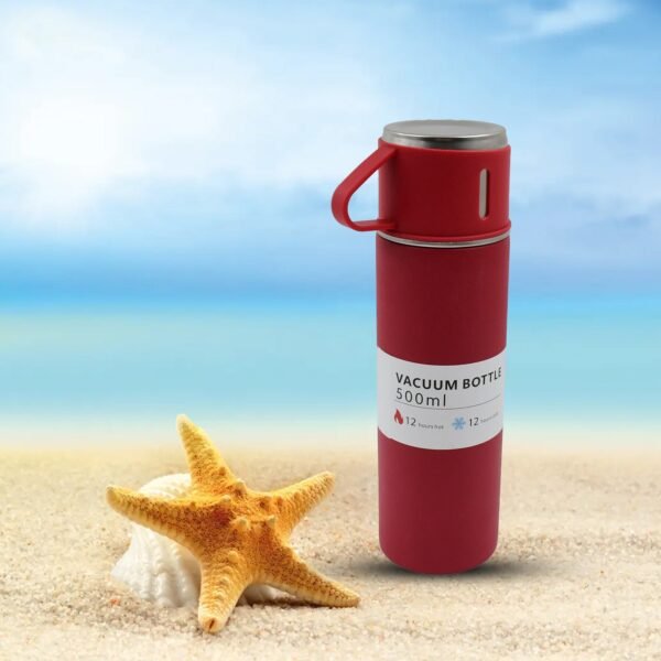 4_5c2c6f17-63de-49d2-8140-7ae8eac031b7.jpg Stainless Steel Vacuum Insulated Water Bottle With Coffee / Tea Mug (500 ML)