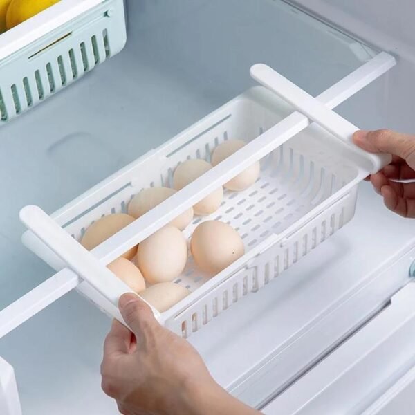 EXPANDABLE ADJUSTABLE MULTIPURPOSE FRIDGE STORAGE BASKET ( 2 pc )