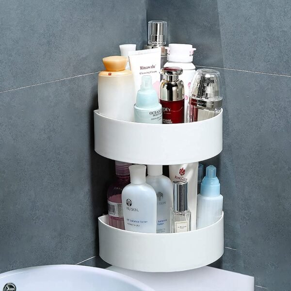 4_7a43a3f8-d993-4241-8140-8a54f6228a70.jpg Corner Shelf Bathroom Kitchen Rack Self Adhesive Wall Mount Storage Basket