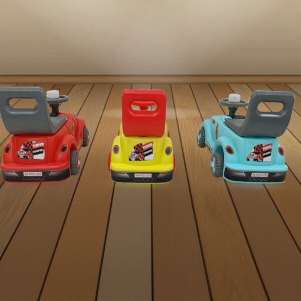 Kids City Ride-On Push Car – Backrest & Musical Horn for Toddlers (Boys & Girls)