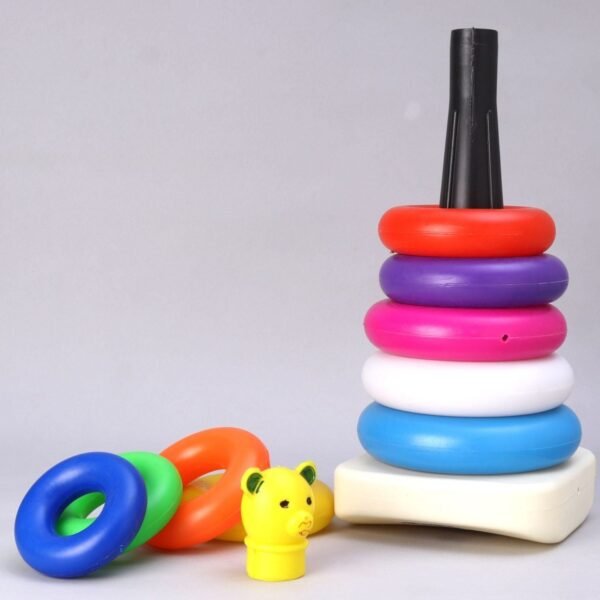 4_7f812314-43f1-4b2e-a8ba-2aaa37929e49.jpg Plastic Baby Kids Teddy Stacking Ring Jumbo Stack Up Educational Toy 9pc