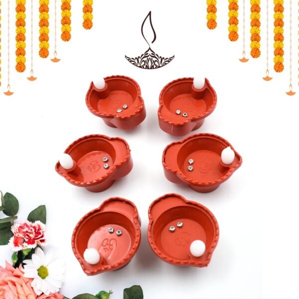 Water Sensor Diyas for Diwali Decoration | Diyas for Home Decoration| Diwali Decoration Items for Home Decor Diyas | Diwali LED Diyas Candle with Water Sensing Technology E-Diya, Diwali (12 Pc Set)