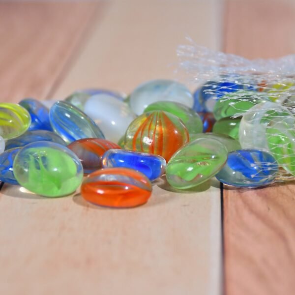 Glass Gem Stone, Flat Round Marbles Pebbles
