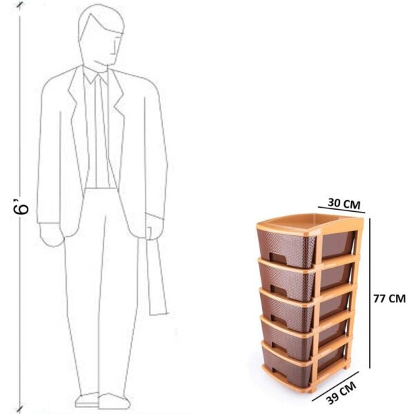 4_ac7d44c4-dad3-4894-a4d1-996f996a6bac.jpg 5tier Plastic Modular Drawer System For Multiple Use (Brown colour)