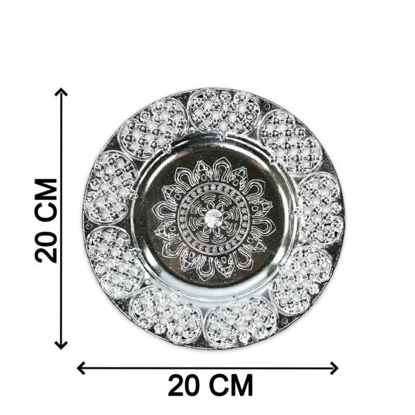 Beautiful 8-Inch Plastic Pooja Thali Set for Daily Use & Special Occasions