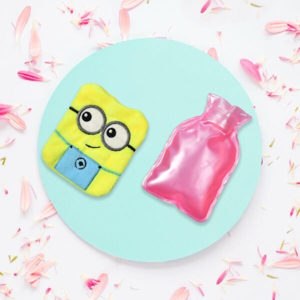 Minions Hot Water Bag - 2-Eye Design with Cover for Pain Relief & Warming