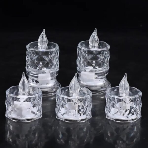 Flameless Acrylic LED Tealight Candles for Festival Decor (24 Pc)