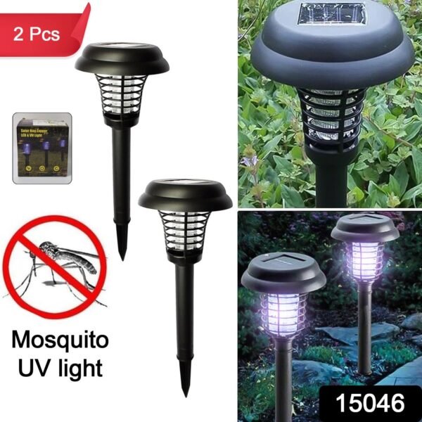 4a1c5290-8abe-433c-a201-489d1622eb75.jpg Garden Lighting UV LED Solar Powered LED Mosquito Trap / Bug Zapper (2 Pc)