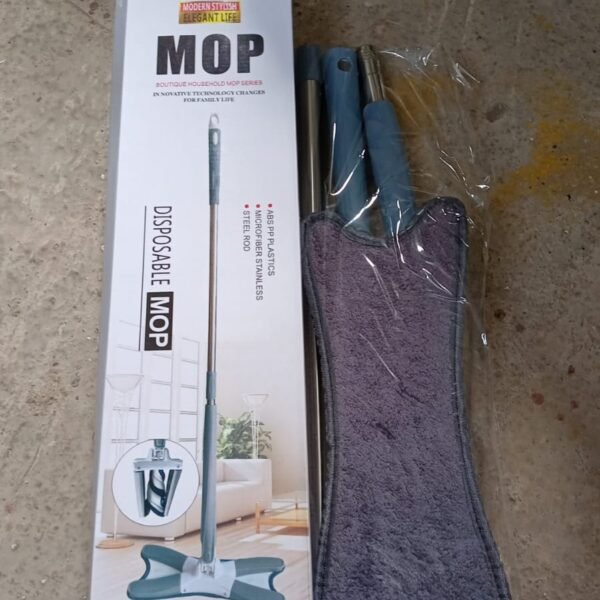 X-Shape Hands-Free Squeeze Microfiber Floor Mop for Home Cleaning