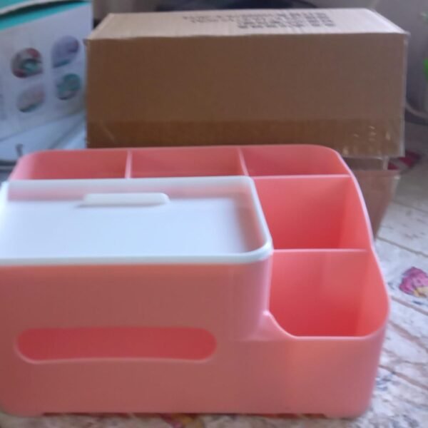 6-Compartment Desk Organizer – Multi-Function Storage  (Home/Office)