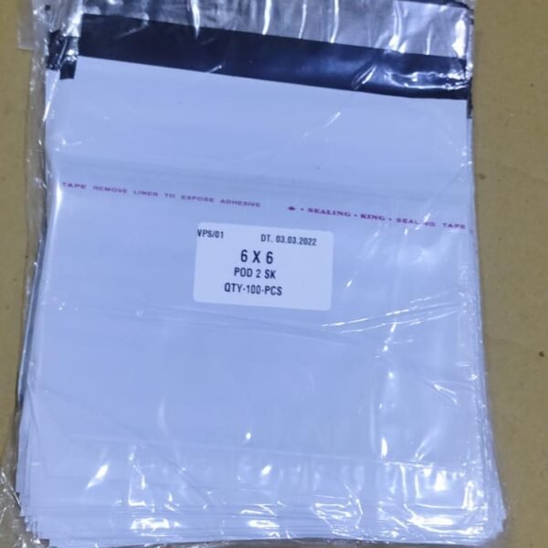 Tamper Proof Courier Bags (06X06 inch) Pack of 100Pcs