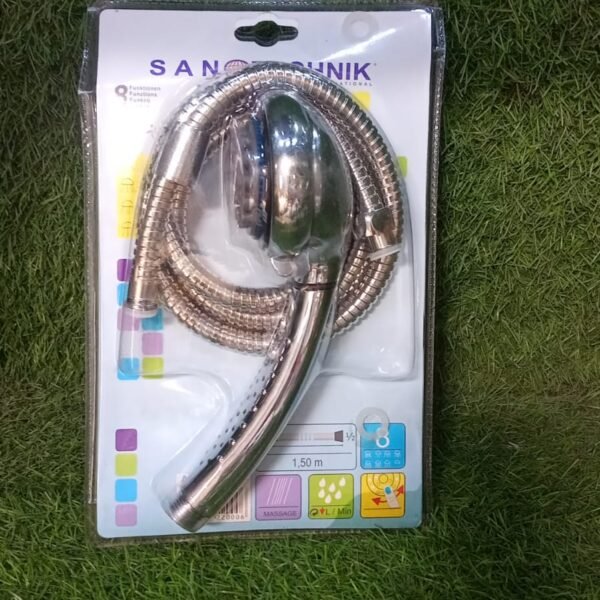 Shower Head with Stainless Steel Hose – High-Pressure Multi-Function Spray