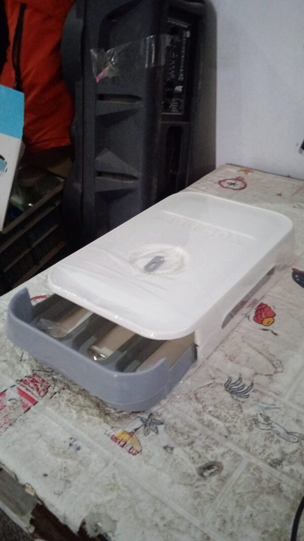 4bff453b-154f-4503-815c-f074c1223122.jpg Plastic Egg Storage Box Drawer Style Fridge Organizer Tray (1 Pc)