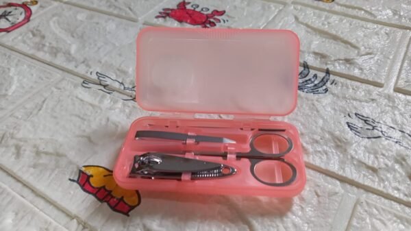 Mini Nail Clipper Set With Plastic Storage Case, (4 Pc Set)