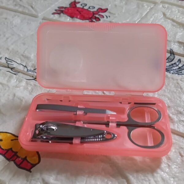 Mini Nail Clipper Set With Plastic Storage Case, (4 Pc Set)