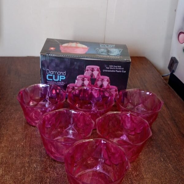 6pc Diamond shape ice cream bowl set
