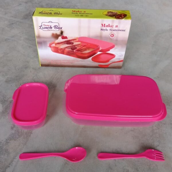 Unbreakable Leak-Proof BPA-Free Lunch Box with 2 Containers & Spoon