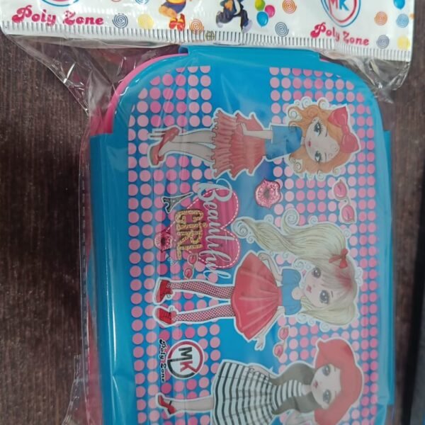 Cartoon Printed Lunch Box with Inner Box & Spoon for Kids School & Travel Use