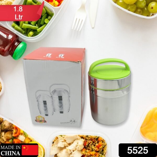 LEAK-PROOF THERMOS FLASK FOR HOT FOOD, VACUUM INSULATED LUNCH BOX (1.8 L)